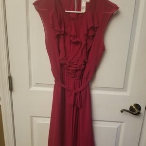 Sleeveless red dress
